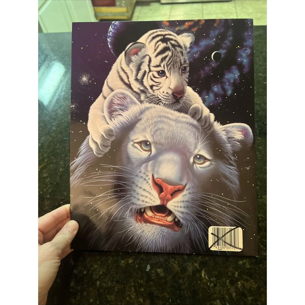1999 Mead Schim Schimmel Art Impressions 2-Pocket‎ Portfolio Folder White Tiger